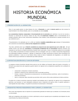 HISTORIA ECONÓMICA MUNDIAL