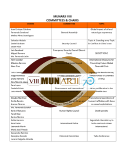 MUNARJI VIII COMMITTEES & CHAIRS