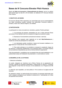 “IV Concurso “Elevator Pitch” - SIE – Salón de Innovación y