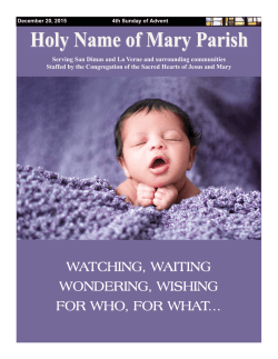 December 20, 2015 - Holy Name of Mary Parish