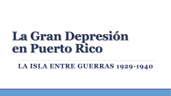 La Gran Depresión en Puerto Rico