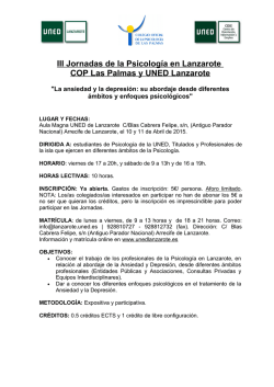 II Jornadas de la Psicología en Lanzarote