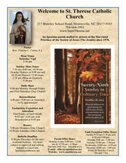 October 18, 2015 - St. Therese Catholic Church