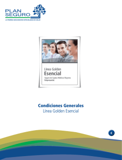 Condiciones Generales Línea Golden Esencial