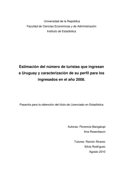 Estimación del número de turistas que ingresan a Uruguay y