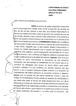 i CORTE SUPREMA DE JUSTICIA Sñll. PENA.L PERMANENÏE