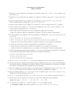 Fundamentos de Matemáticas Taller 6 2015
