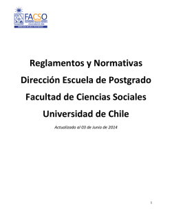 Reglamentos y Normativas Dirección Escuela de Postgrado