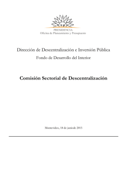 Comisión Sectorial de Descentralización