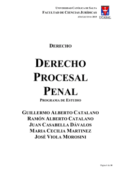 DERECHO PROCESAL PENAL