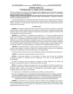 PODER JUDICIAL CONSEJO DE LA JUDICATURA FEDERAL