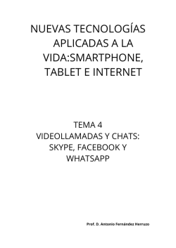 Tema 4. Videollamadas, Skype, Facebook