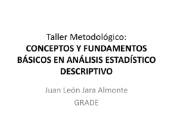 Conceptos y fundamentos básicos en análisis estadístico descriptivo