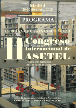 Programa - Consejo Superior de Investigaciones Científicas