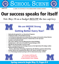 SCHOOL SCENE Our success speaks for itself