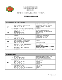 Lista de Utiles 2 Secundaria