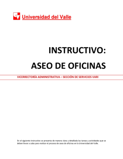 INSTRUCTIVO: ASEO DE OFICINAS