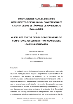 ORIENTACIONES PARA EL DISEÑO DE INSTRUMENTOS