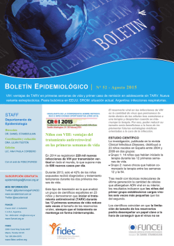 BOLETÍN EPIDEMIOLÓGICO | N° 52 - Agosto 2015