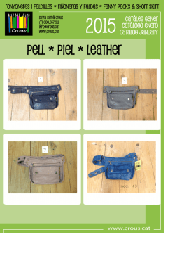 pell * piel * leather - Ronyoneres, cartutxeres i faldilles CROUS