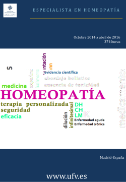 Especialista en Homeopatía