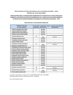Evaluación Curricular
