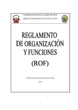 rof: reglamento de organización y funciones