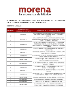 se publican las direcciones para las asambleas de los