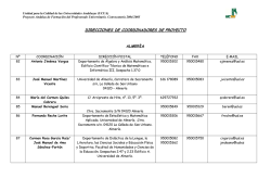 DIRECCIONES DE COORDINADORES DE PROYECTO