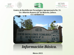 El CBTa 31 "Lic. Hilari&oacute;n Romero Gil"