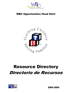 Resource Directory Directorio de Recursos