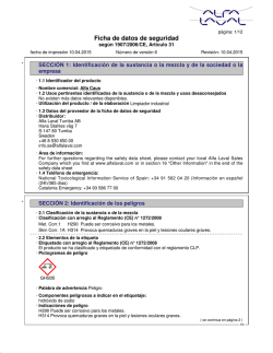 Ficha de datos de seguridad