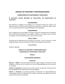 MANUAL DE FUNCIONES Y RESPONSABILIDADES