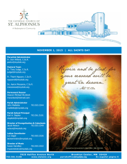 november 1, 2015 - St. Alphonsus Church – Brooklyn Center, MN