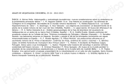 ANALES DE ARQUEOLOGIA CORDOBESA, 23-24 - 2012-2013