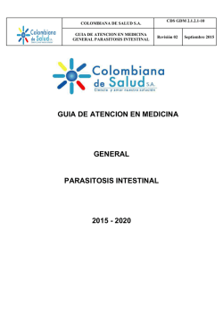 parasitosis intestinal - Colombiana de Salud SA