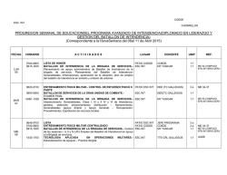 progresion semanal de educaciondel programa avanzado de