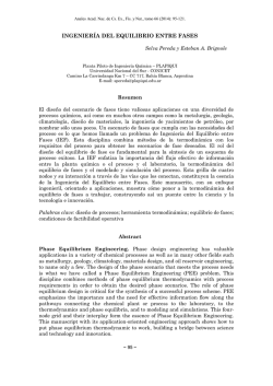 ingeniería del equilibrio entre fases