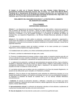 reglamento del equilibrio ecológico y la protección al