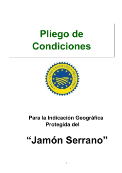 Pliego de condiciones para la Indicación Geográfica