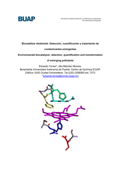 Biocatálisis Ambiental: Detección, cuantificación y tratamiento de