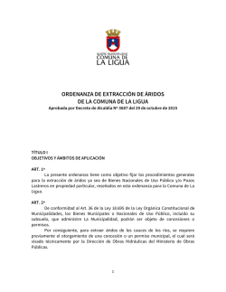 Descarga la Nueva Ordenanza de Extracción de Áridos.