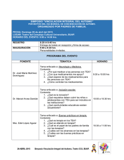 simposio “vinculacion integral del autismo” organizado por padres