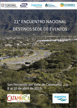 21° encuentro nacional destinos sede de eventos
