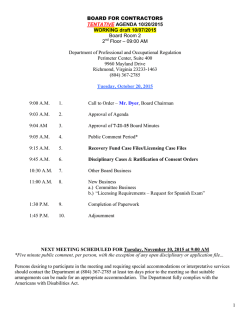Agenda