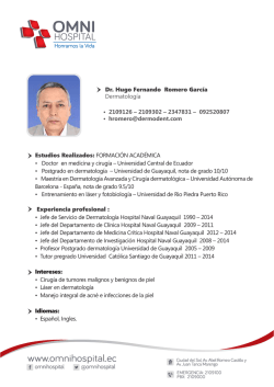 Dr. Hugo Fernando Romero García Estudios Realizados