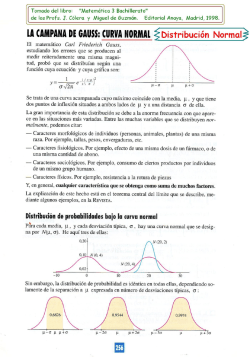 [A CAMPANA DE GAIISS: CURVA NORMAL ¿Distribución Normal?