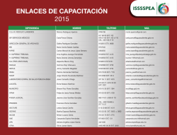 Directorio para Inscripción a Capacitaciones 2015