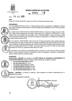 06 J U L 2015 - Municipalidad Provincial de Tacna