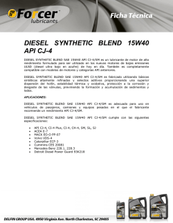 DIESEL SYNTHETIC BLEND 15W40 API CJ-4